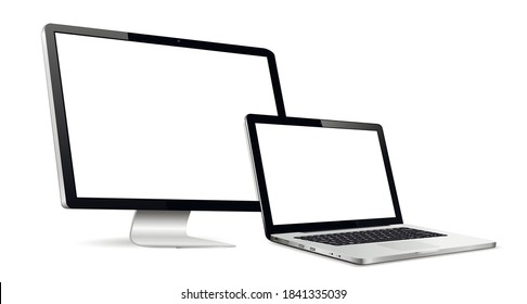 Responsive design computer display with laptop