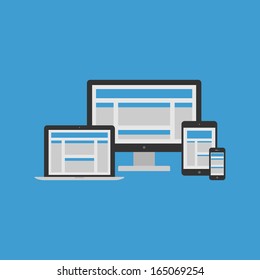 Responsive Design Concept. Vector