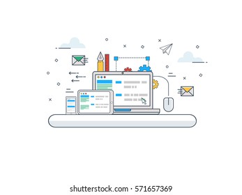 Responsive Design Concept. Vector Illustration