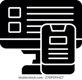 Diseño responsivo Glifo Estilo Diseño de iconos
