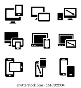 responsive design icon isolated sign symbol vector illustration - Collection of high quality black style vector icons

