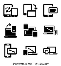 responsive design icon isolated sign symbol vector illustration - Collection of high quality black style vector icons
