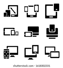 responsive design icon isolated sign symbol vector illustration - Collection of high quality black style vector icons
