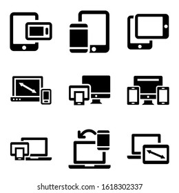 responsive design icon isolated sign symbol vector illustration - Collection of high quality black style vector icons
