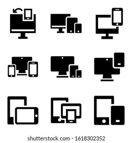 responsive design icon isolated sign symbol vector illustration - Collection of high quality black style vector icons
