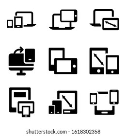 responsive design icon isolated sign symbol vector illustration - Collection of high quality black style vector icons
