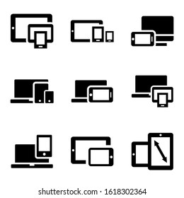 responsive design icon isolated sign symbol vector illustration - Collection of high quality black style vector icons
