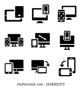 responsive design icon isolated sign symbol vector illustration - Collection of high quality black style vector icons
