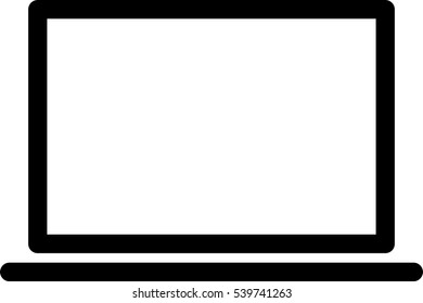 Responsive design icon - Laptop - Black outline glyph