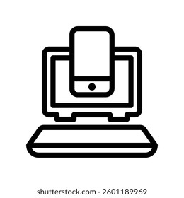 Responsive Design Icon, Line Vector graphics