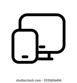 responsive design icon or logo isolated sign symbol vector illustration - high quality black style vector icons
