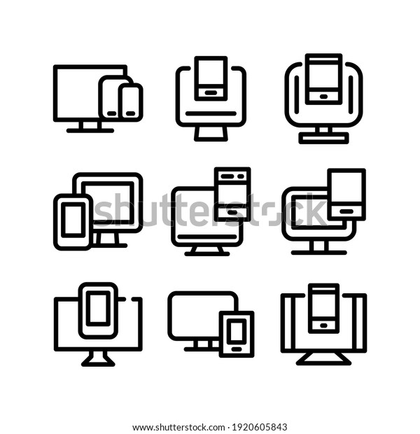 responsive design icon or logo isolated sign
symbol vector illustration - Collection of high quality black style
vector icons
