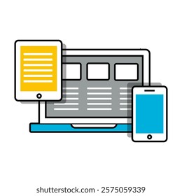 Responsive Design Icon Representing Multi-Device Compatibility and Digital Adaptability