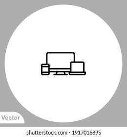 Responsive Design Icon Sign Vector,Symbol, Logo Illustration For Web And Mobile