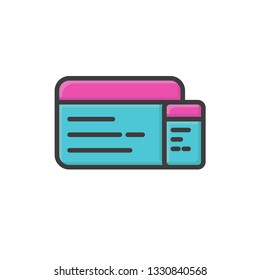 responsive design icon vector filled outline