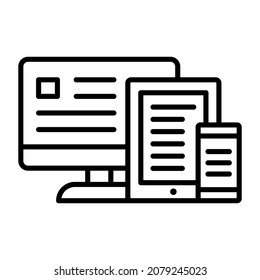 Responsive Design icon vector image. Can also be used for web apps, mobile apps and print media.