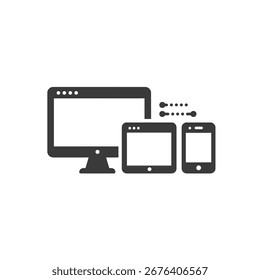 Responsive Design Layout Depicting Desktop Tablet Mobile Screens Adaptive Web Design