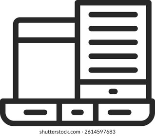 Responsive Design Line Vector Icon Design