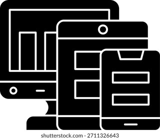 Diseño responsivo Línea Vector Icon Design