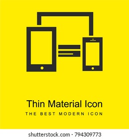 Responsive design for modern screens bright yellow material minimal icon or logo design