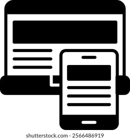 Responsive design Outline Style Icon Design