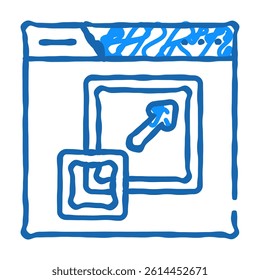responsive design seo doodle icon sketch vector. responsive design seo sign. isolated symbol illustration
