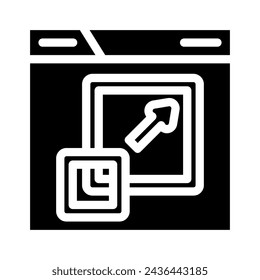 responsive design seo glyph icon vector. responsive design seo sign. isolated symbol illustration