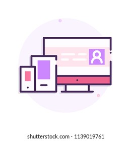 responsive design vector icon