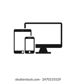 Responsive design vector icon. Computer, Phone, Tablet icon