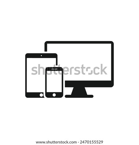 Responsive design vector icon. Computer, Phone, Tablet icon