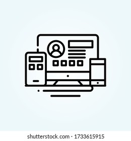 Responsive design vector icon style illustration. EPS 10