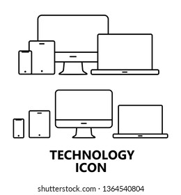 Responsive design vector icon. Technology icon