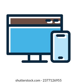 Responsive Design Vector Thick Line Filled Dark Colors Icons For Personal And Commercial Use.

