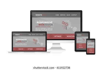 Responsive Design And Web Devices. 