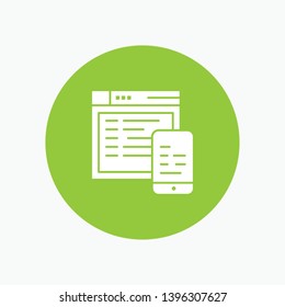 Responsive, Design, Website, Mobile white glyph icon
