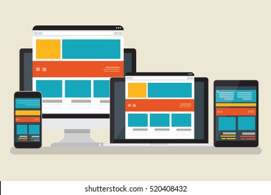 Responsive design,clean vector