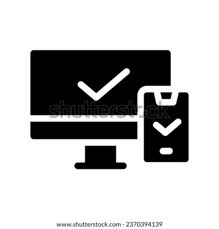 responsive devices glyph icon illustration vector graphic. Simple element illustration vector graphic, suitable for app, websites, and presentations isolated on white background