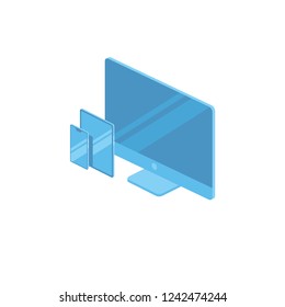 Responsive devices isometric 3d icons