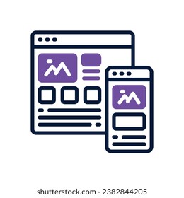 reaktionsfähiges Doppeltonsymbol. Vektorsymbol für Ihre Website, Ihr Handy, Ihre Präsentation und Ihr Logo-Design.