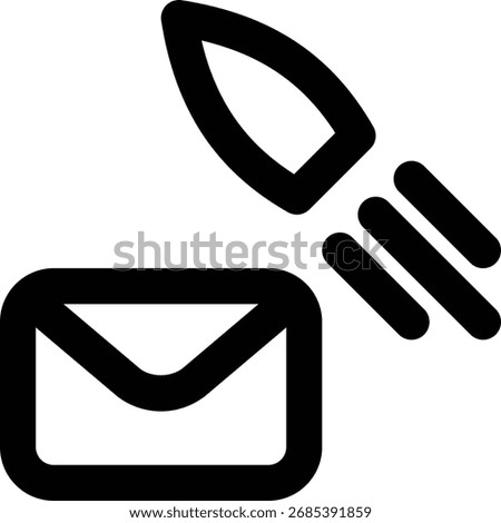 Responsive Email, Fast Response Outline Icon