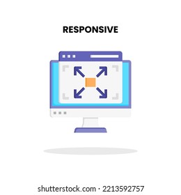 Responsive flat icon. Vector Illustration on white background.