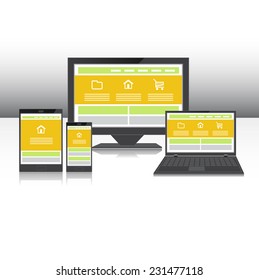 Responsive flat web design