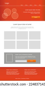 Responsive graphic web template