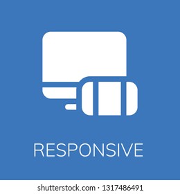  Responsive icon. Editable  Responsive icon for web or mobile.