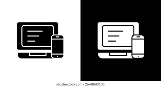 Responsive icon of a flat style vector