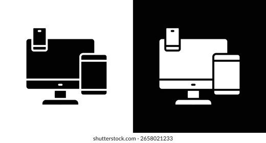 Responsive icon of a flat style vector