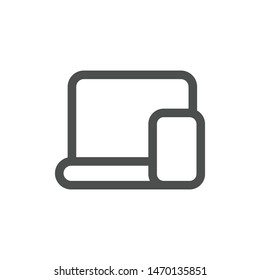 Responsive icon isolated on white background. Devices symbol modern, simple, vector, icon for website design, mobile app, ui. Vector Illustration