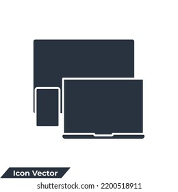 responsive icon logo vector illustration. Devices and Electronics symbol template for graphic and web design collection