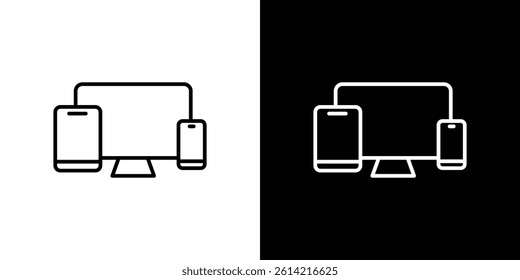 Responsive icon outline collection for web design