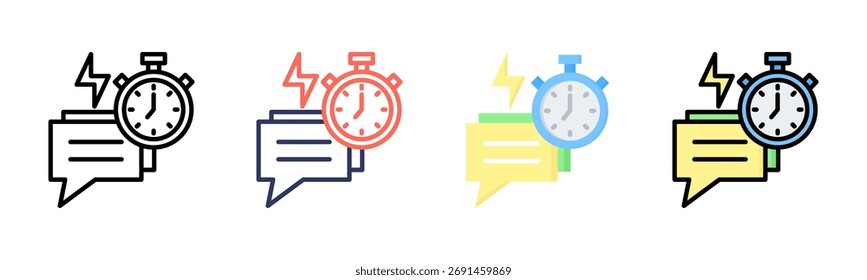 Ícone responsivo definir coleção de vários estilos